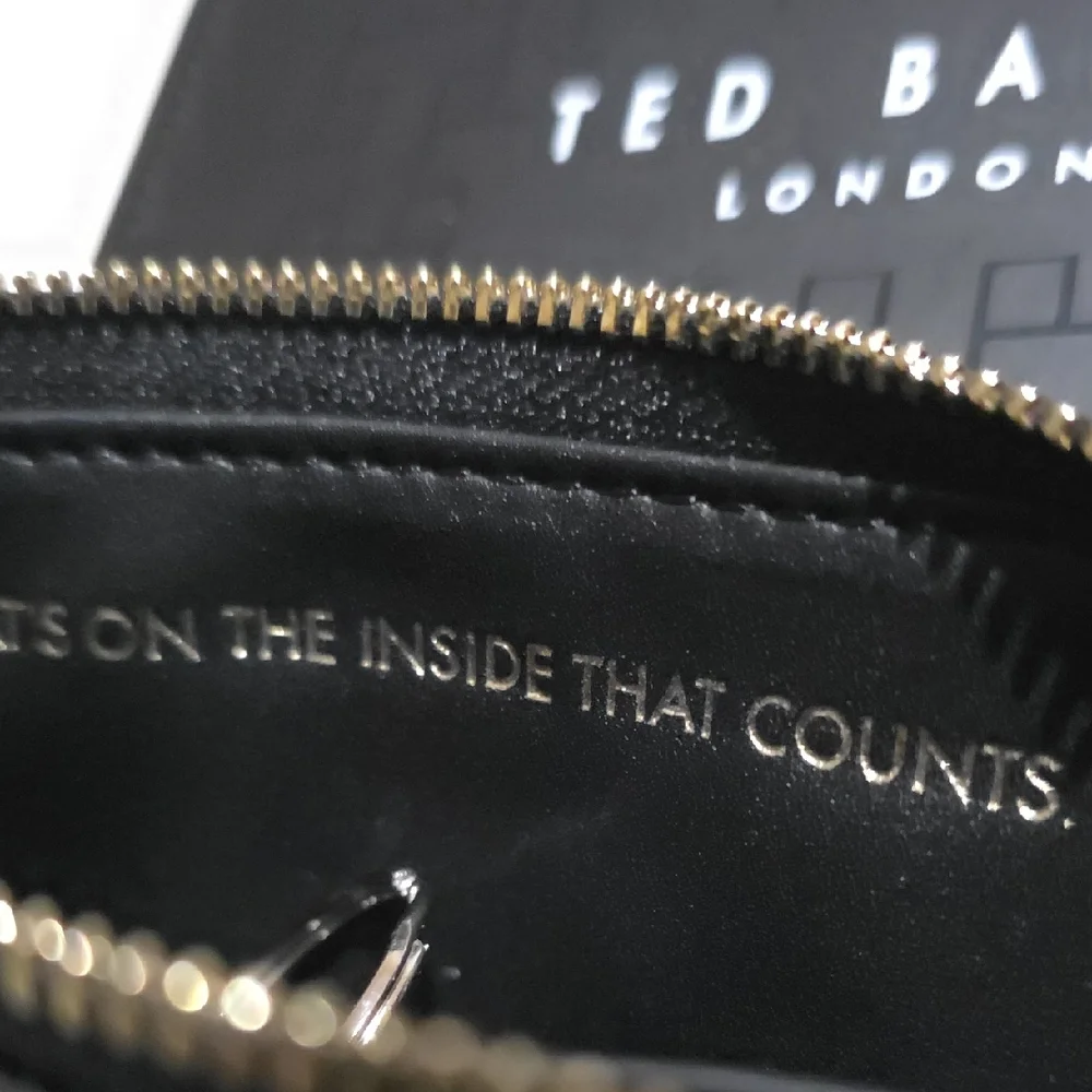Ted Baker Black Textured Card‎ Wallet
